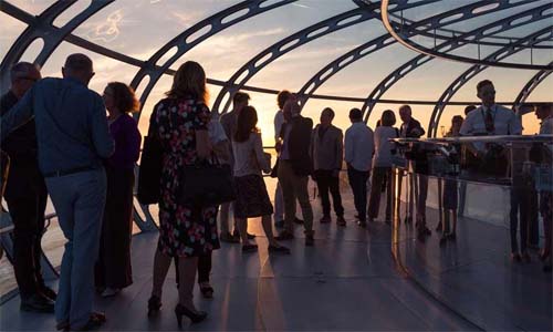 People inside the pod at the i360